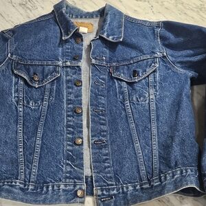 Vintage Levi's 71205 Type 3 Denim Trucker Jacket Made in USA Mens Sz 46L